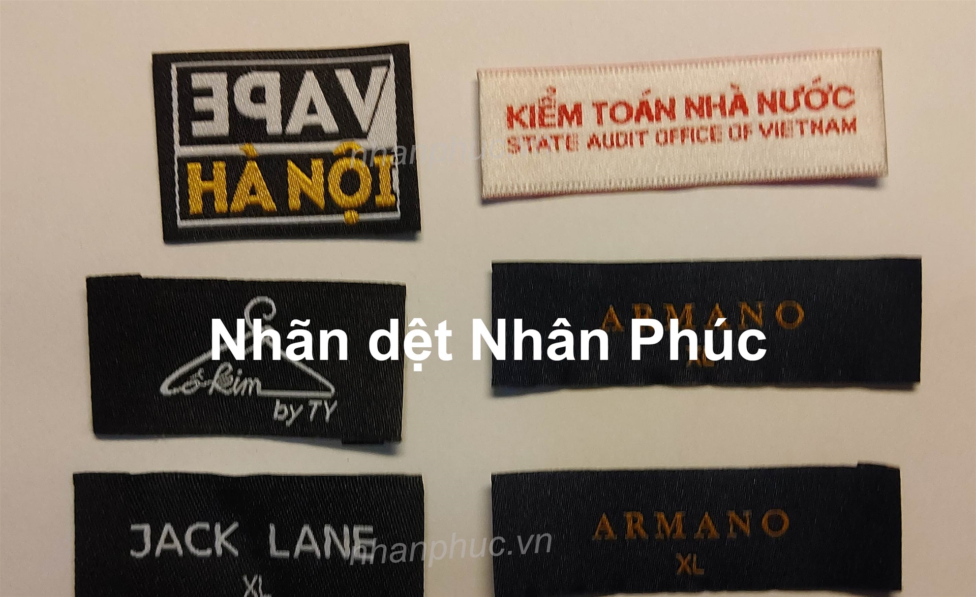 Dệt thêu tem nhãn mác quần áo thời trang may mặc