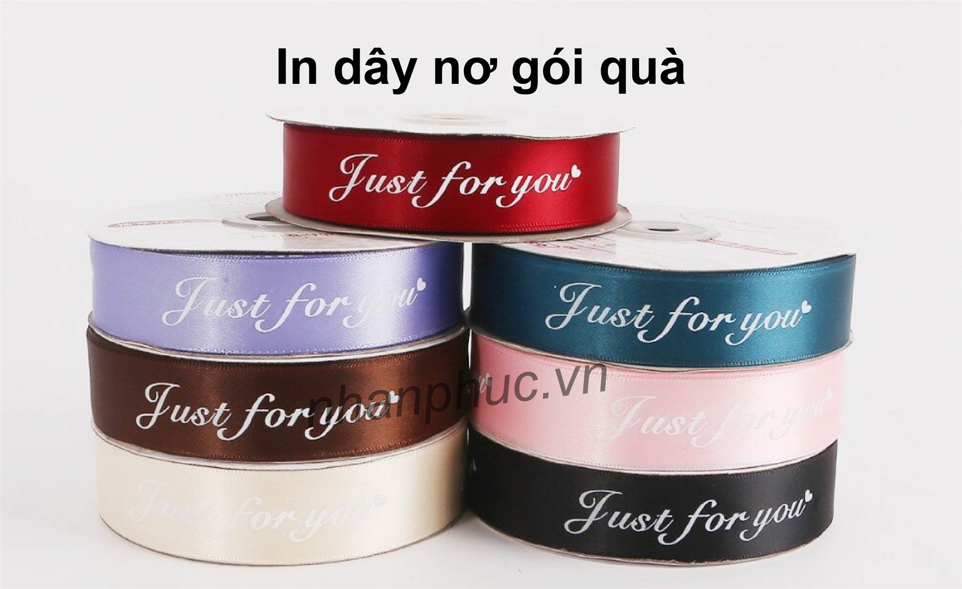 Mẫu in dây nơ ruy băng ribbon gói buộc quà tặng