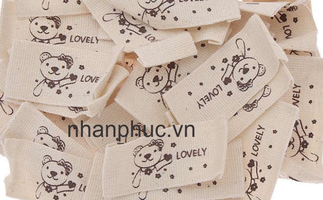 Tem nhãn mác vải cotton Nhân Phúc dệt thêu in giá rẻ ở tại Hà Nội