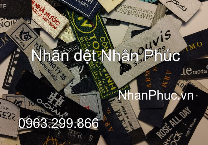 Nhãn dệt vải áo polo Nhân Phúc 0963299866 