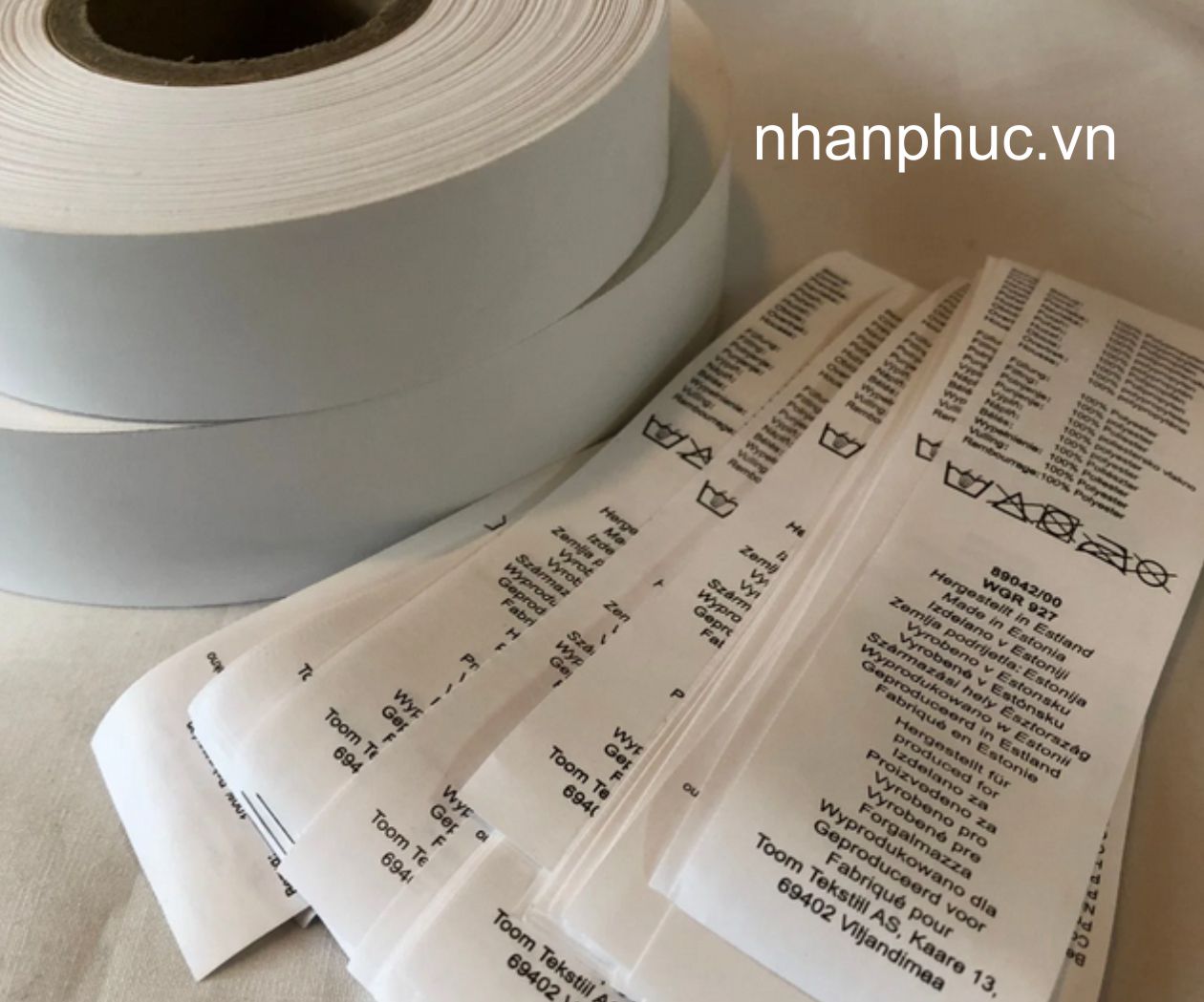 in tem nhãn mác vải nylon nilon giá rẻ ở tại Hà Nội