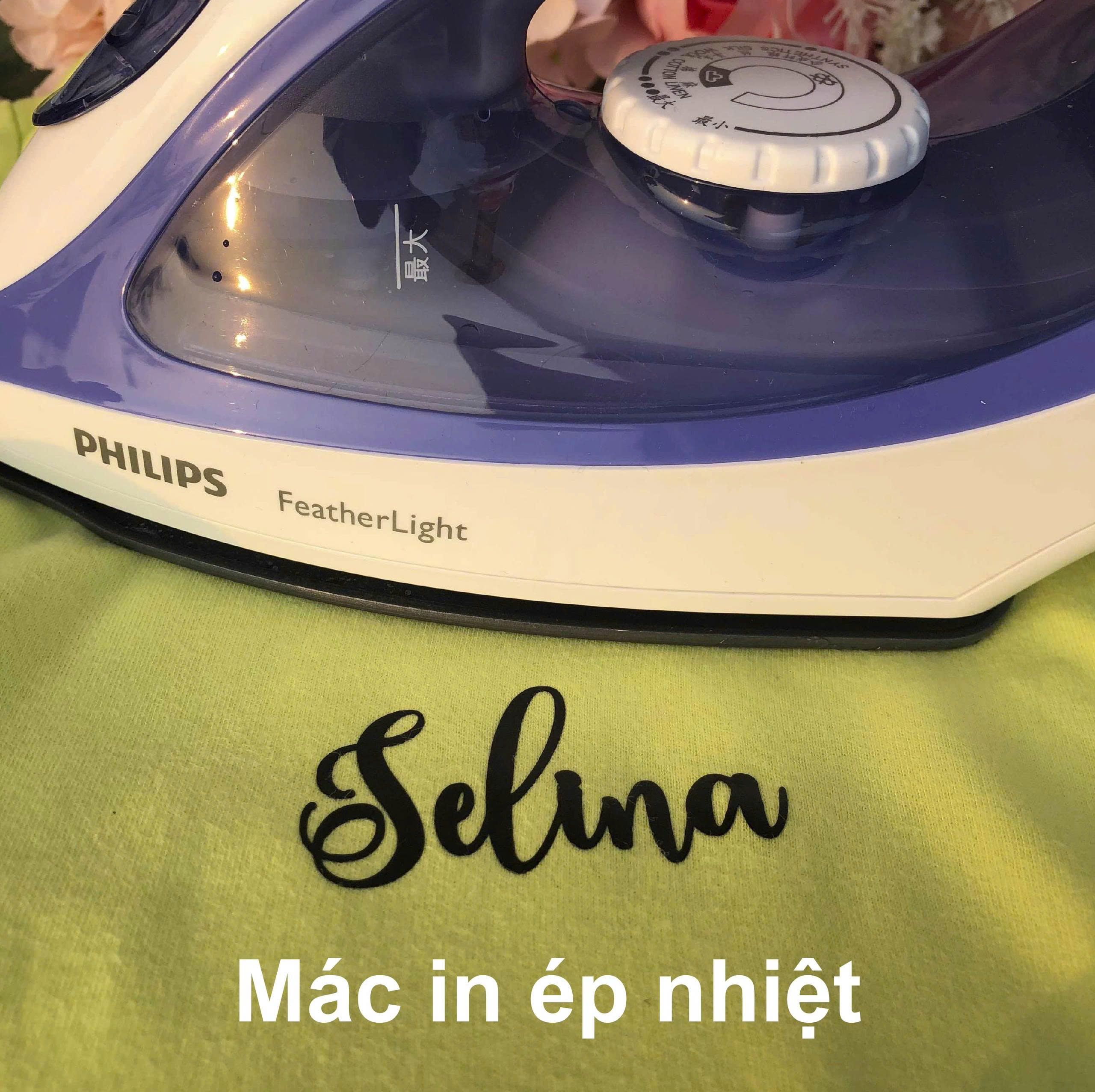 Mẫu tem nhãn mác in ép chuyển nhiệt lên vải